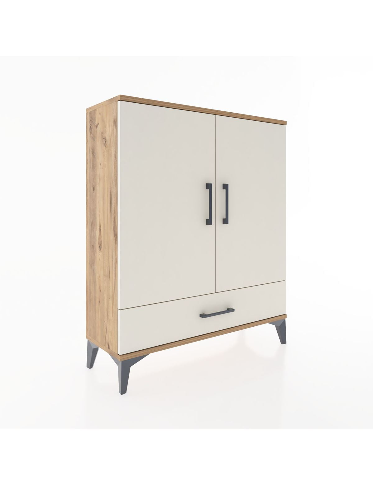 Arges Şifonyer 2 Raflı Tek Çekmeceli 2 Kapaklı 88x30x106 - S05M002V7A