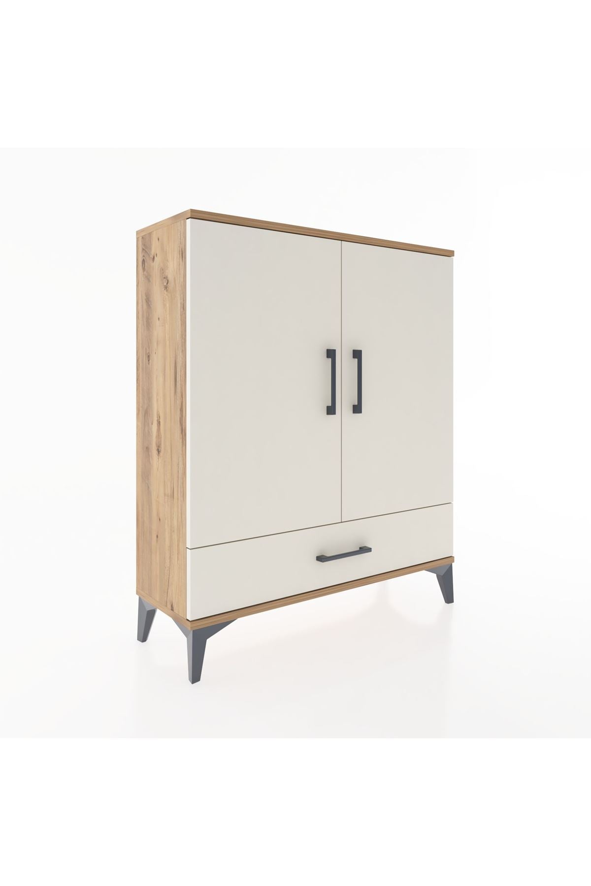 Arges Şifonyer 2 Raflı Tek Çekmeceli 2 Kapaklı 88x30x106 - S05M002V7A