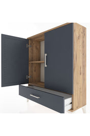 Arges Şifonyer 2 Raflı Tek Çekmeceli 2 Kapaklı 88x30x106 - S05M002V8A