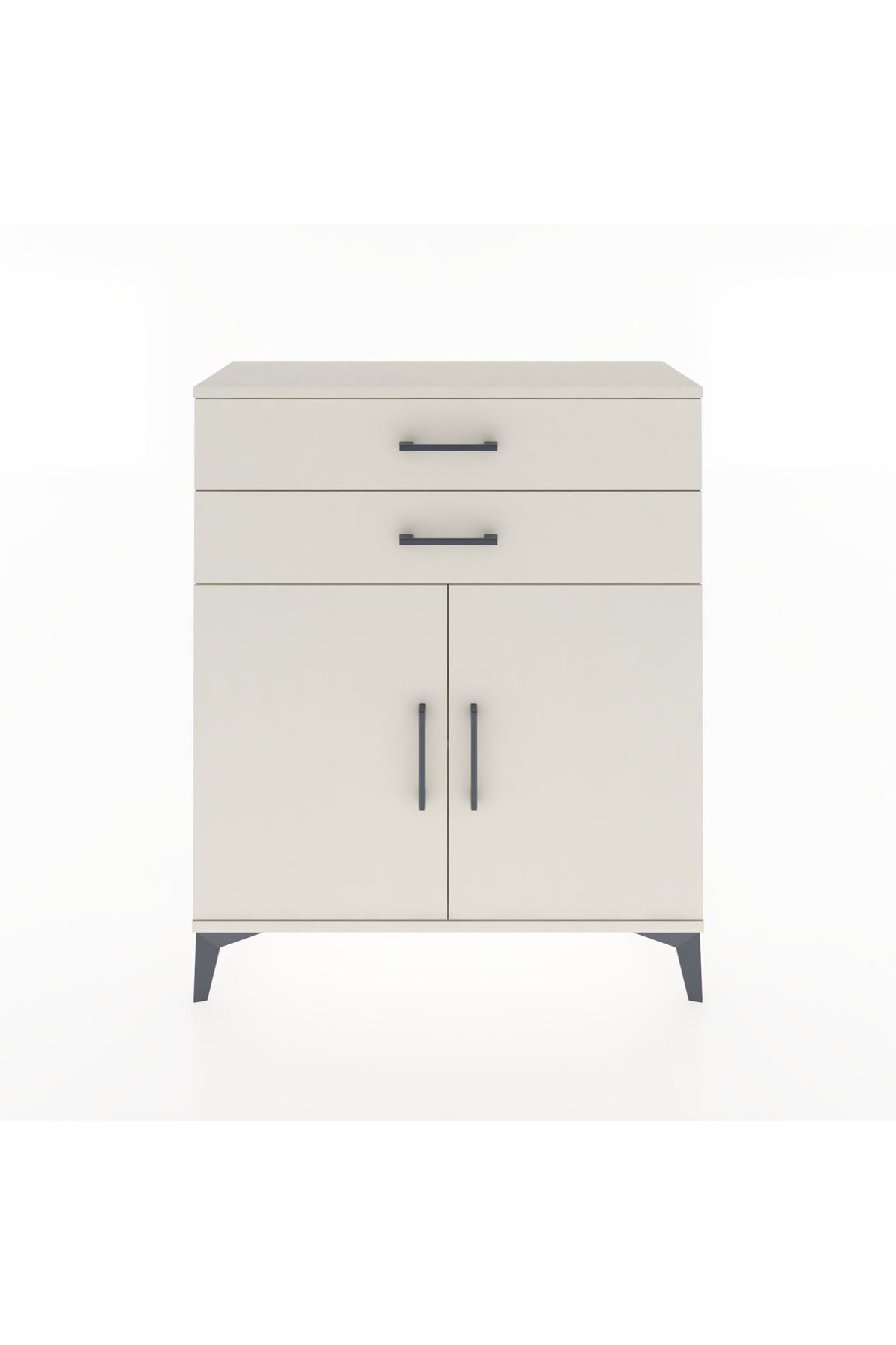 Arges Şifonyer 2 Raflı 2 Çekmeceli 2 Kapaklı 88x30x106 - S05M003V1A