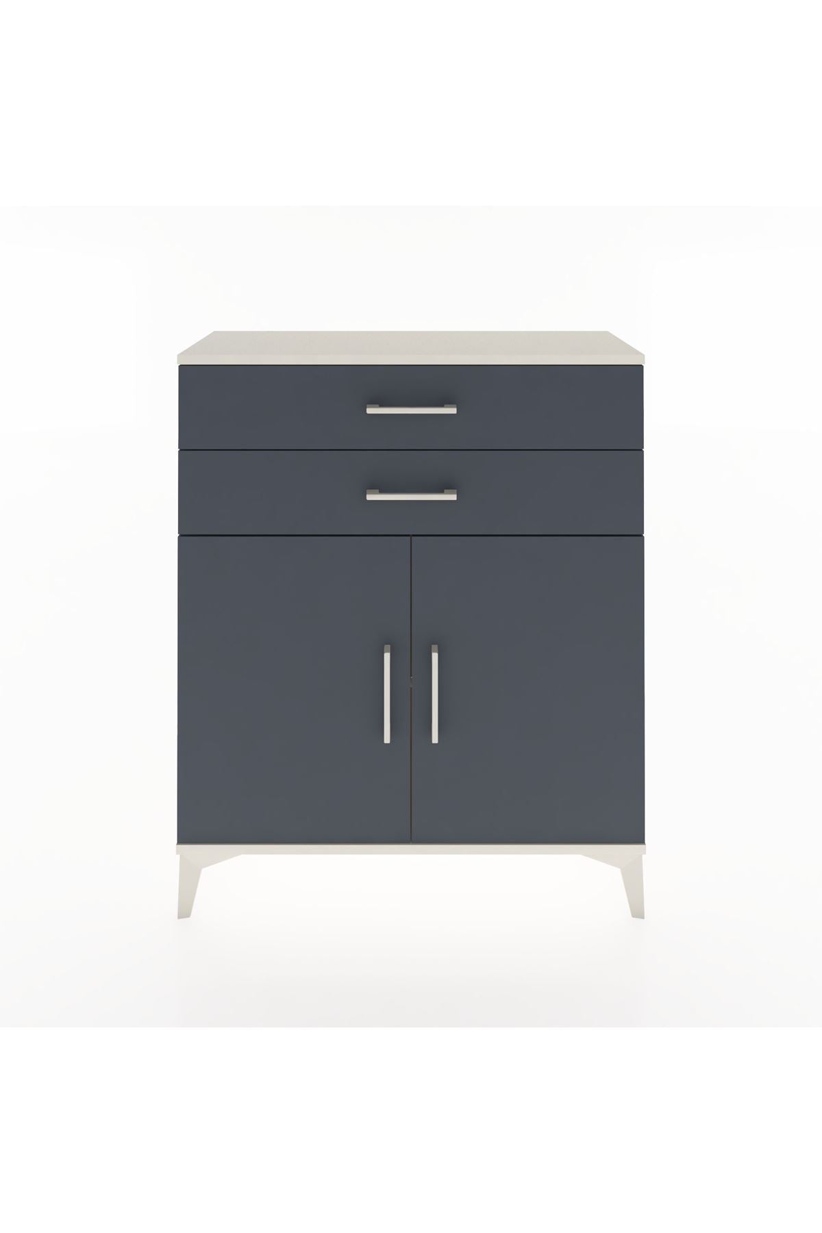 Arges Şifonyer 2 Raflı 2 Çekmeceli 2 Kapaklı 88x30x106 - S05M003V2A