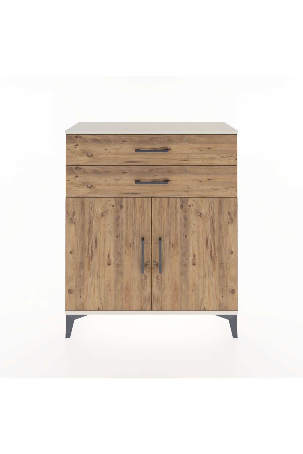 Arges Şifonyer 2 Raflı 2 Çekmeceli 2 Kapaklı 88x30x106 - S05M003V3A
