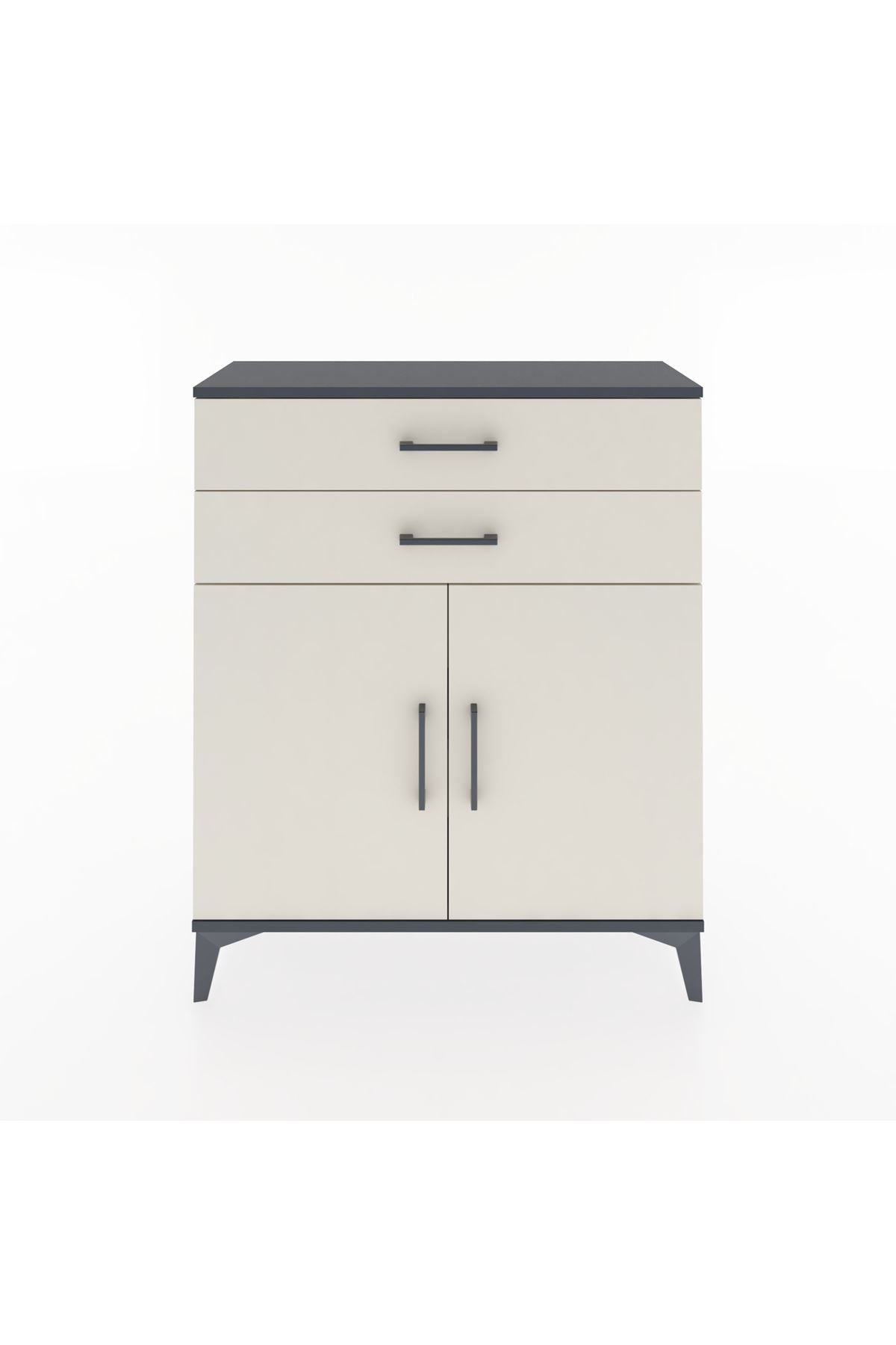 Arges Şifonyer 2 Raflı 2 Çekmeceli 2 Kapaklı 88x30x106 - S05M003V4A