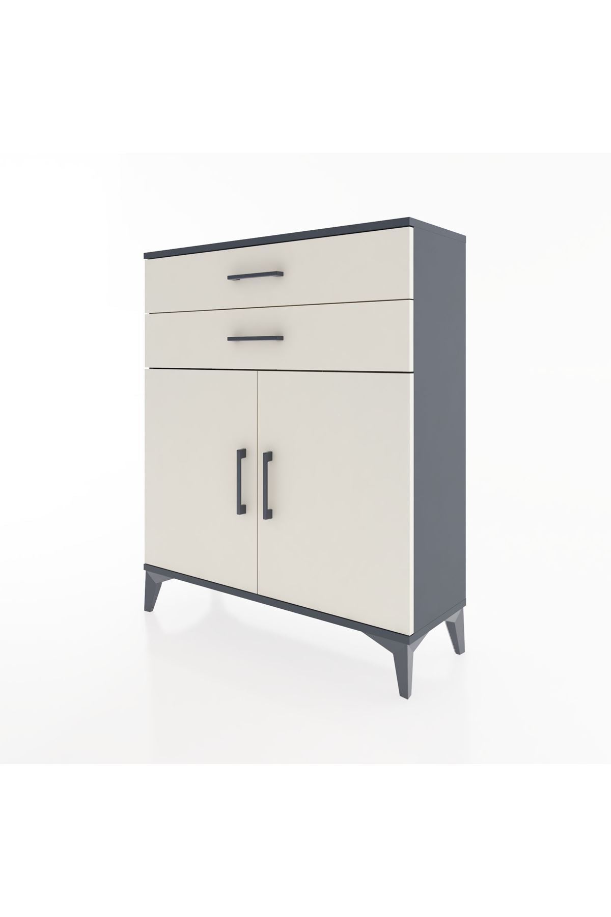 Arges Şifonyer 2 Raflı 2 Çekmeceli 2 Kapaklı 88x30x106 - S05M003V4A