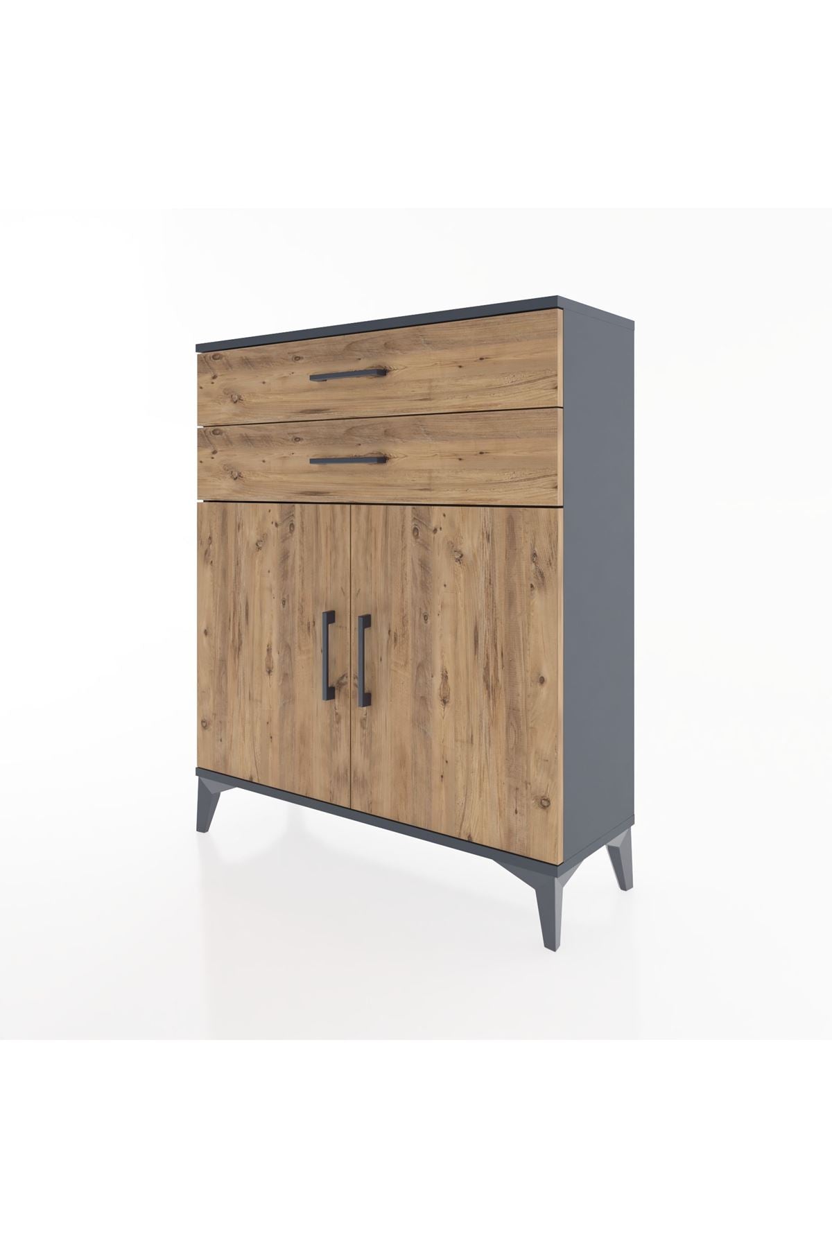 Arges Şifonyer 2 Raflı 2 Çekmeceli 2 Kapaklı 88x30x106 - S05M003V6A