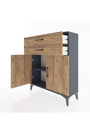 Arges Şifonyer 2 Raflı 2 Çekmeceli 2 Kapaklı 88x30x106 - S05M003V6A