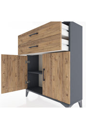 Arges Şifonyer 2 Raflı 2 Çekmeceli 2 Kapaklı 88x30x106 - S05M003V6A