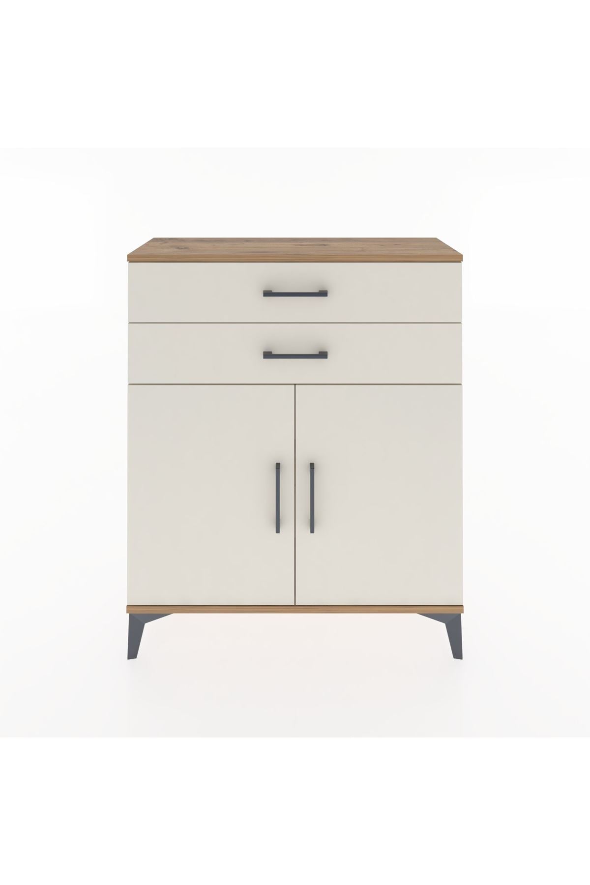 Arges Şifonyer 2 Raflı 2 Çekmeceli 2 Kapaklı 88x30x106 - S05M003V7A
