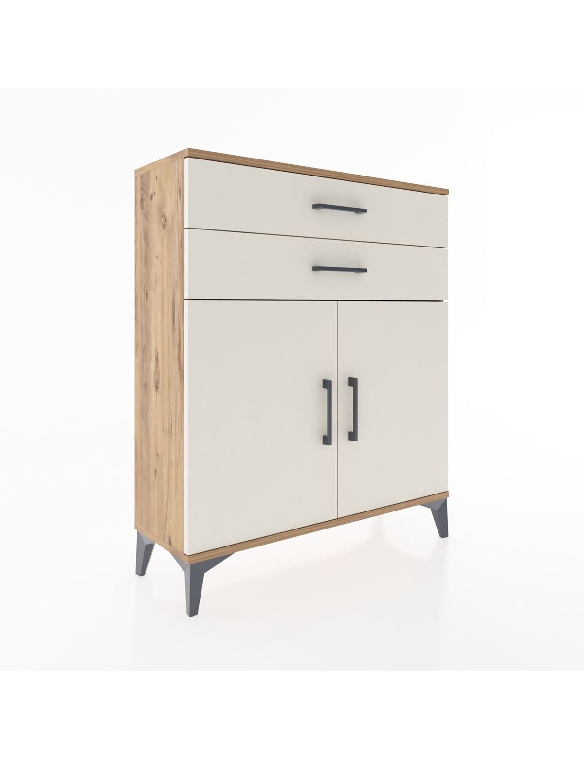 Arges Şifonyer 2 Raflı 2 Çekmeceli 2 Kapaklı 88x30x106 - S05M003V7A