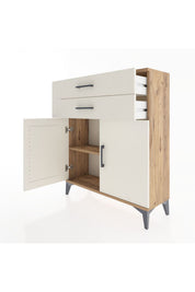 Arges Şifonyer 2 Raflı 2 Çekmeceli 2 Kapaklı 88x30x106 - S05M003V7A