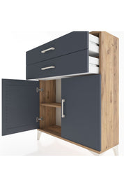 Arges Şifonyer 2 Raflı 2 Çekmeceli 2 Kapaklı 88x30x106 - S05M003V8A