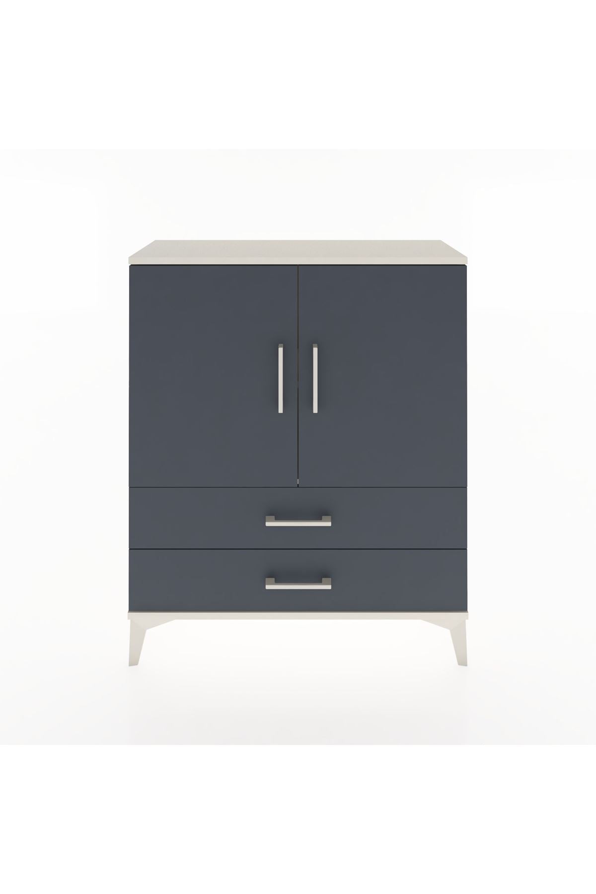 Arges Şifonyer 2 Raflı 2 Çekmeceli 2 Kapaklı 88x30x106 - S05M006V2A