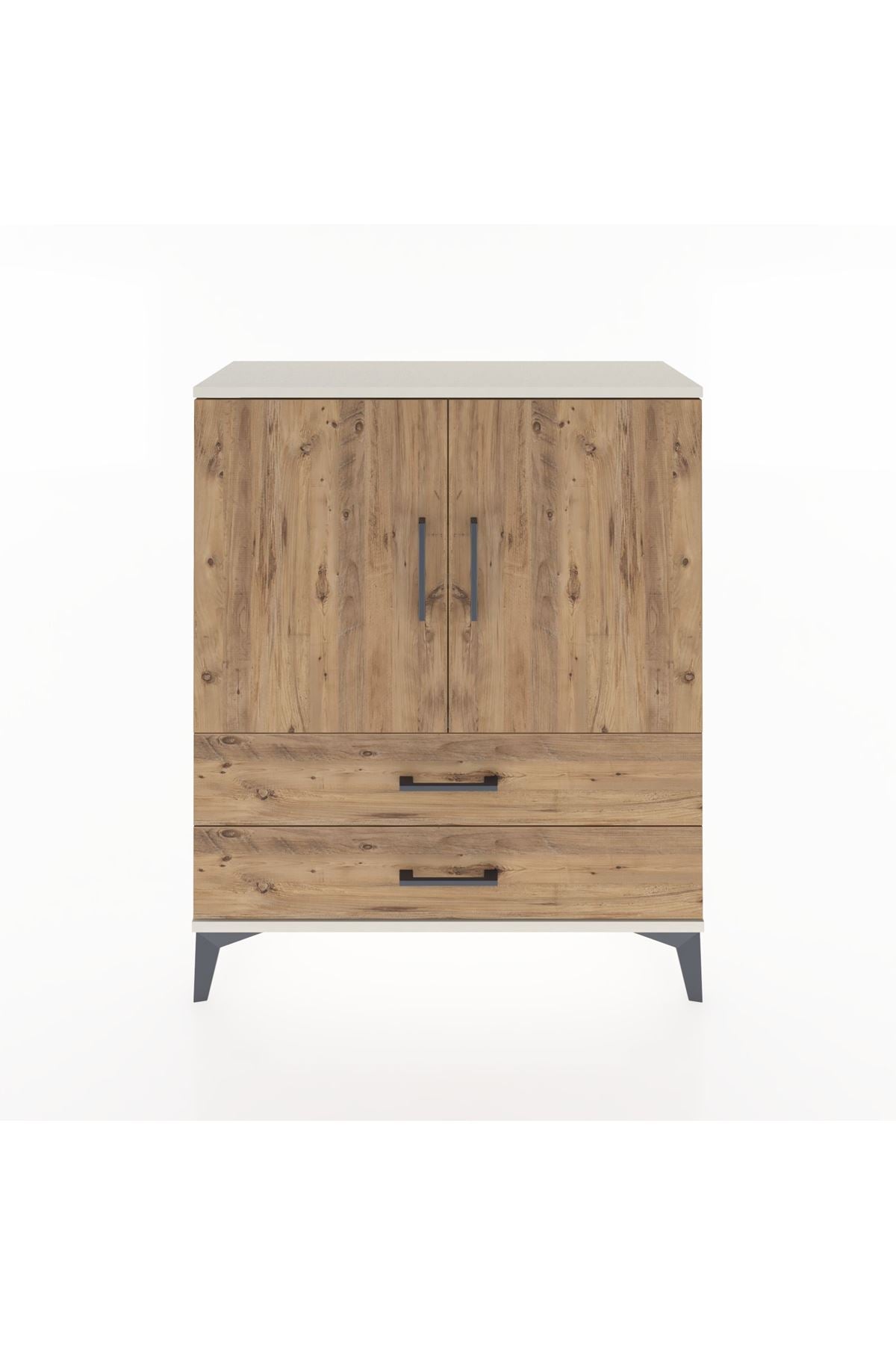 Arges Şifonyer 2 Raflı 2 Çekmeceli 2 Kapaklı 88x30x106 - S05M006V3A