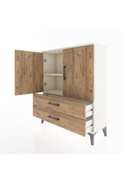 Arges Şifonyer 2 Raflı 2 Çekmeceli 2 Kapaklı 88x30x106 - S05M006V3A