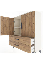 Arges Şifonyer 2 Raflı 2 Çekmeceli 2 Kapaklı 88x30x106 - S05M006V3A