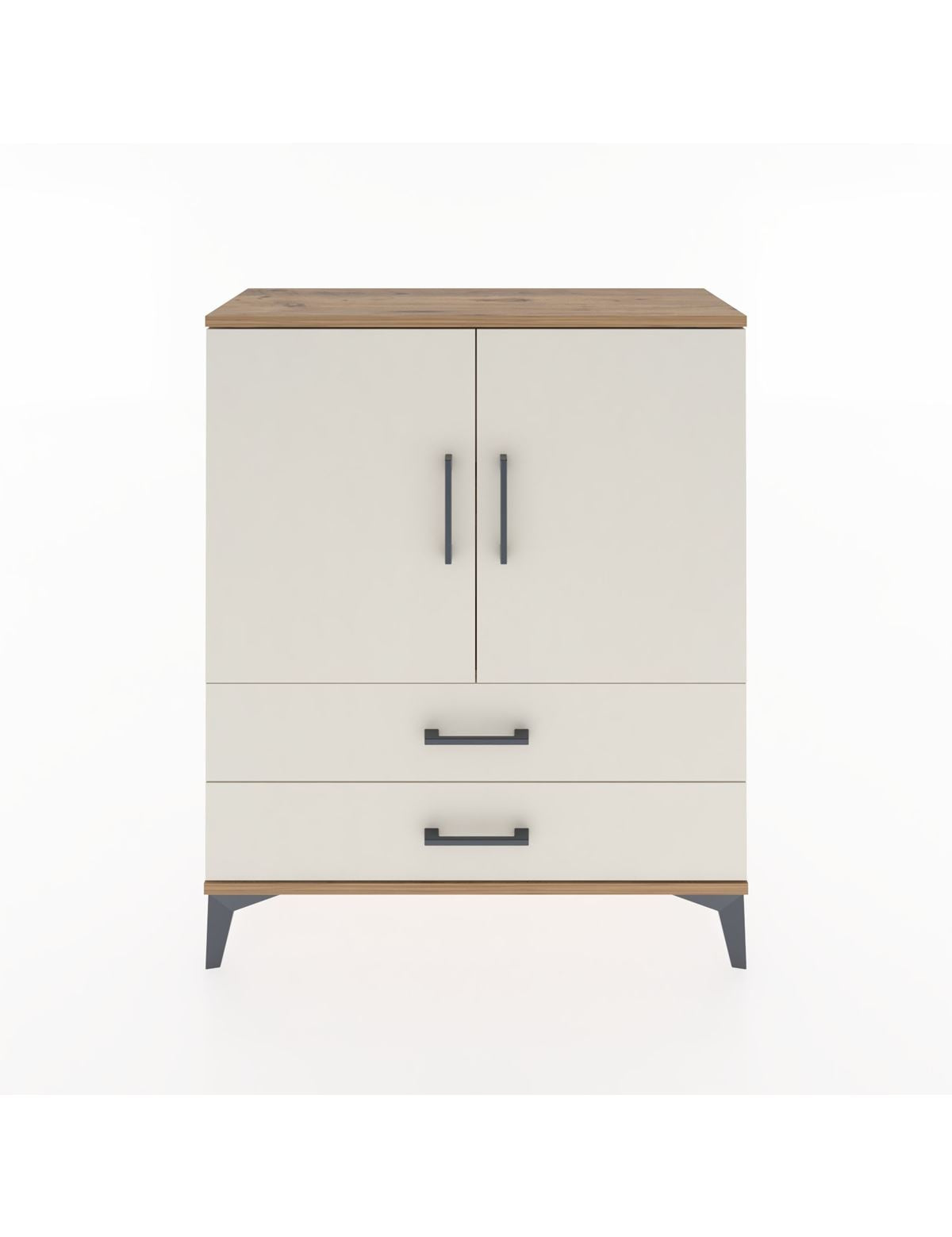 Arges Şifonyer 2 Raflı 2 Çekmeceli 2 Kapaklı 88x30x106 - S05M006V7A