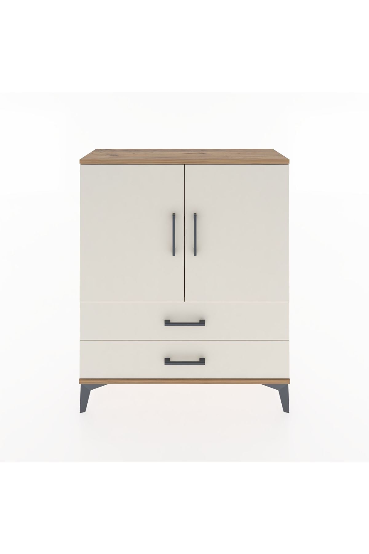 Arges Şifonyer 2 Raflı 2 Çekmeceli 2 Kapaklı 88x30x106 - S05M006V7A