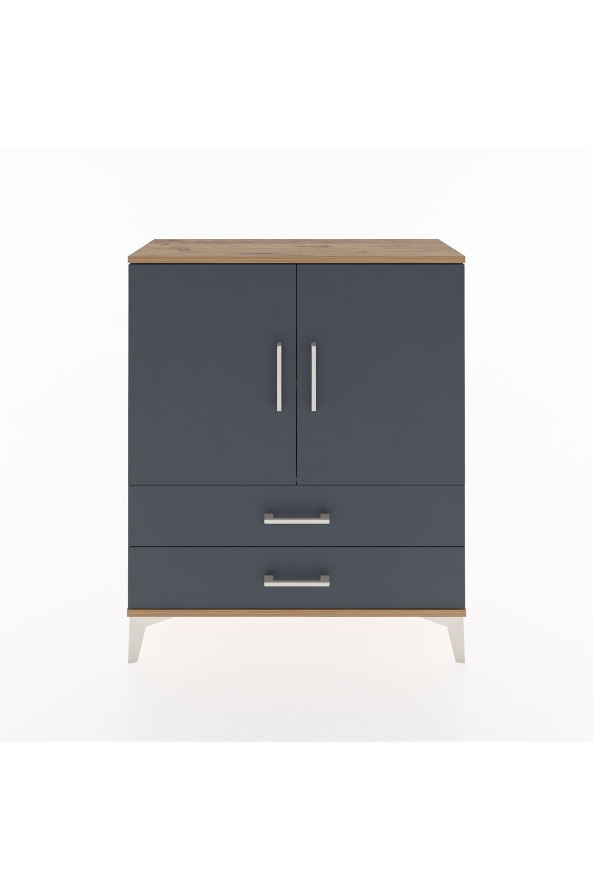 Arges Şifonyer 2 Raflı 2 Çekmeceli 2 Kapaklı 88x30x106 - S05M006V8A