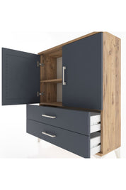 Arges Şifonyer 2 Raflı 2 Çekmeceli 2 Kapaklı 88x30x106 - S05M006V8A