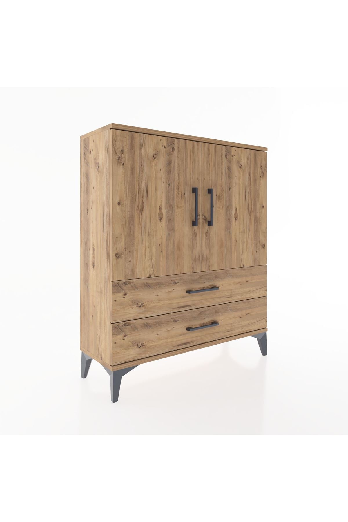 Arges Şifonyer 2 Raflı 2 Çekmeceli 2 Kapaklı 88x30x106 - S05M006V9A