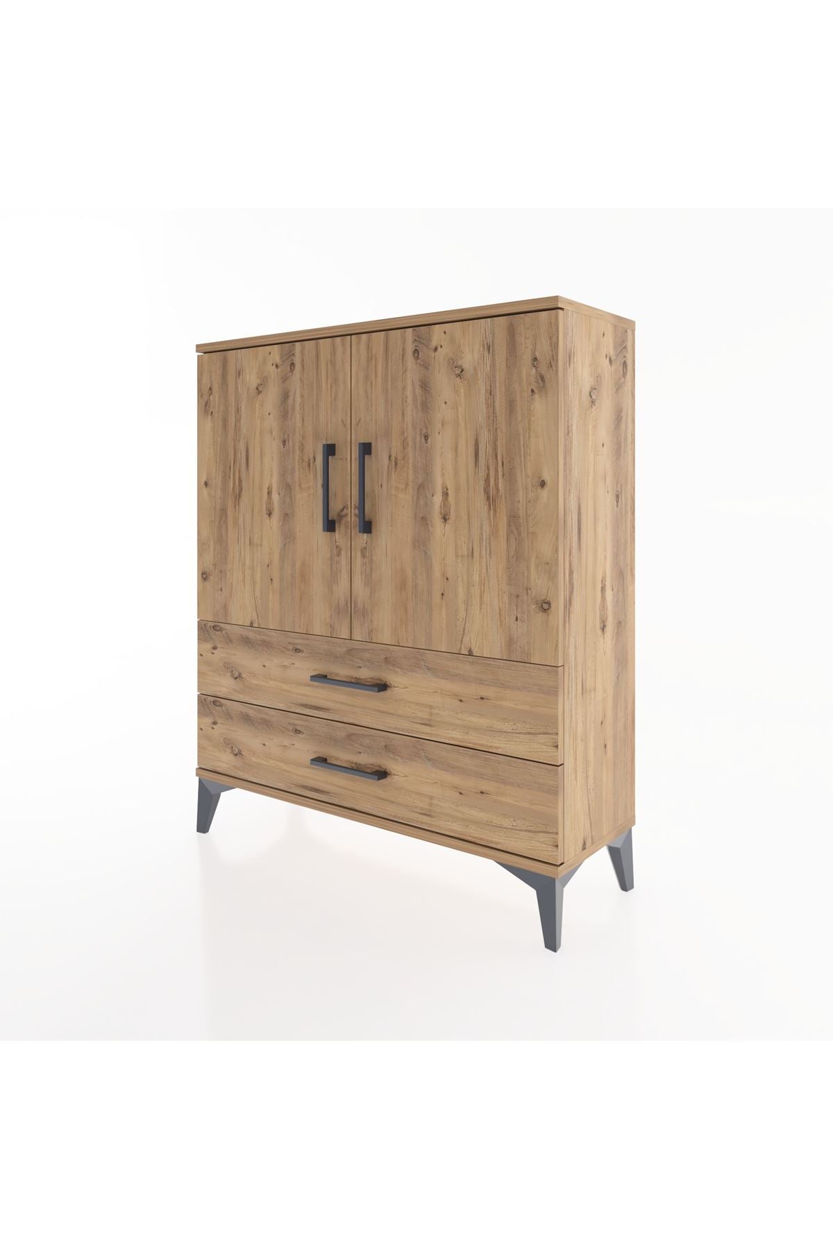Arges Şifonyer 2 Raflı 2 Çekmeceli 2 Kapaklı 88x30x106 - S05M006V9A