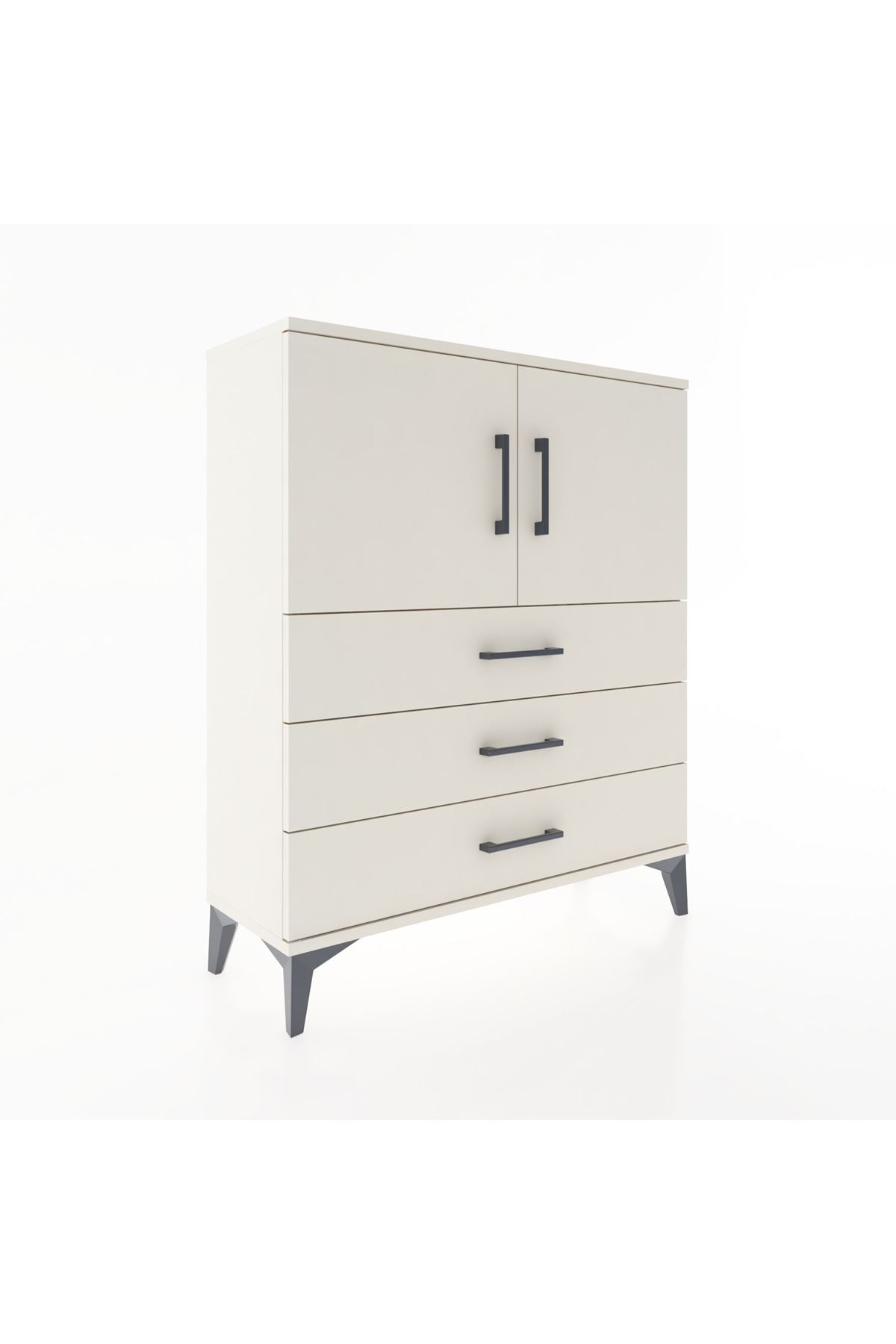 Arges Şifonyer 2 Raflı 3 Çekmeceli 2 Kapaklı 88x30x106 - S05M007V1A