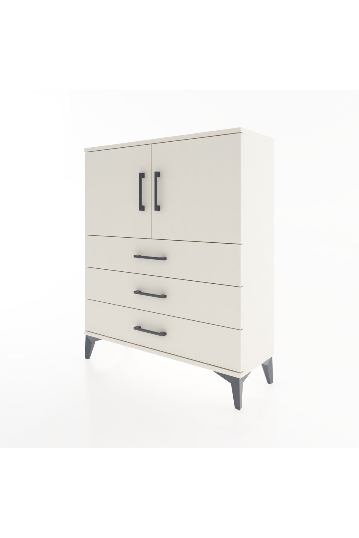 Arges Şifonyer 2 Raflı 3 Çekmeceli 2 Kapaklı 88x30x106 - S05M007V1A