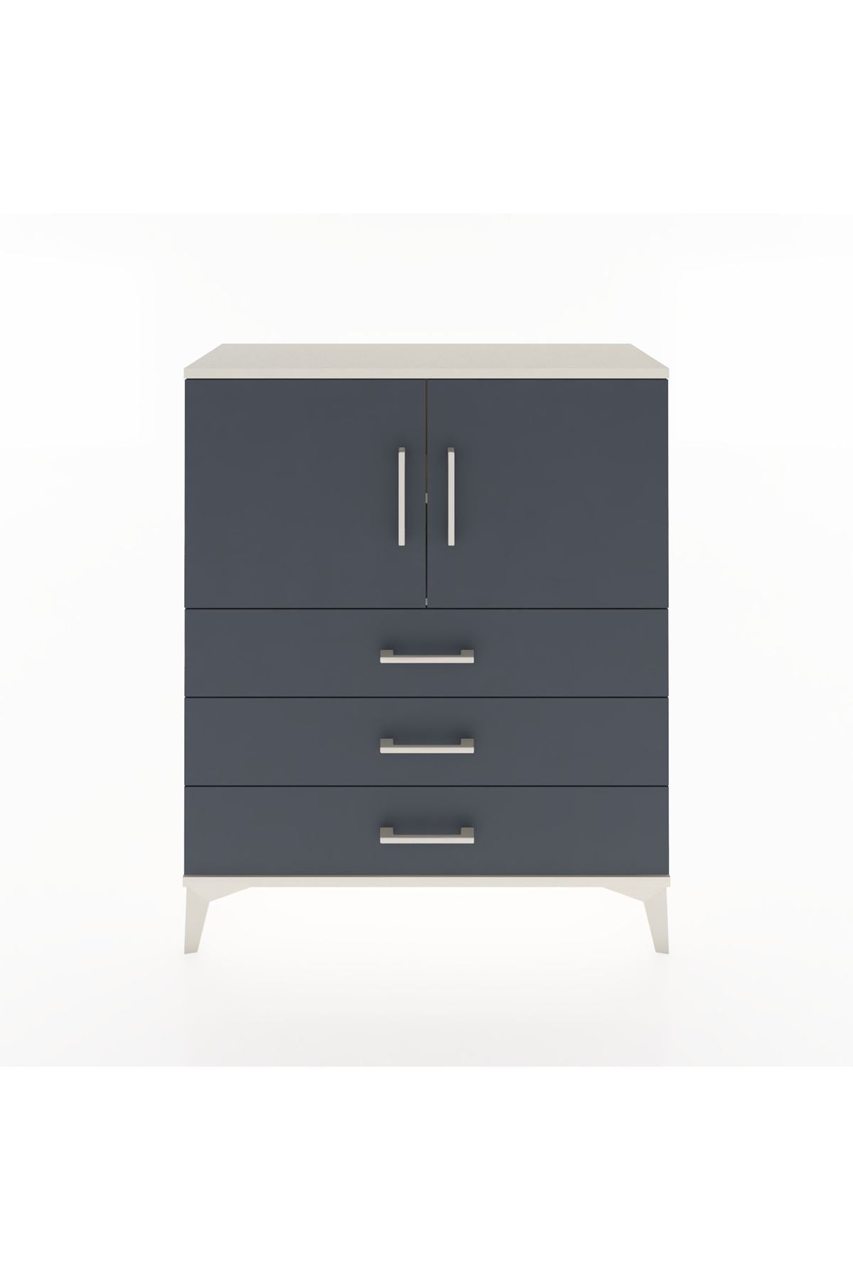 Arges Şifonyer 2 Raflı 3 Çekmeceli 2 Kapaklı 88x30x106 - S05M007V2A
