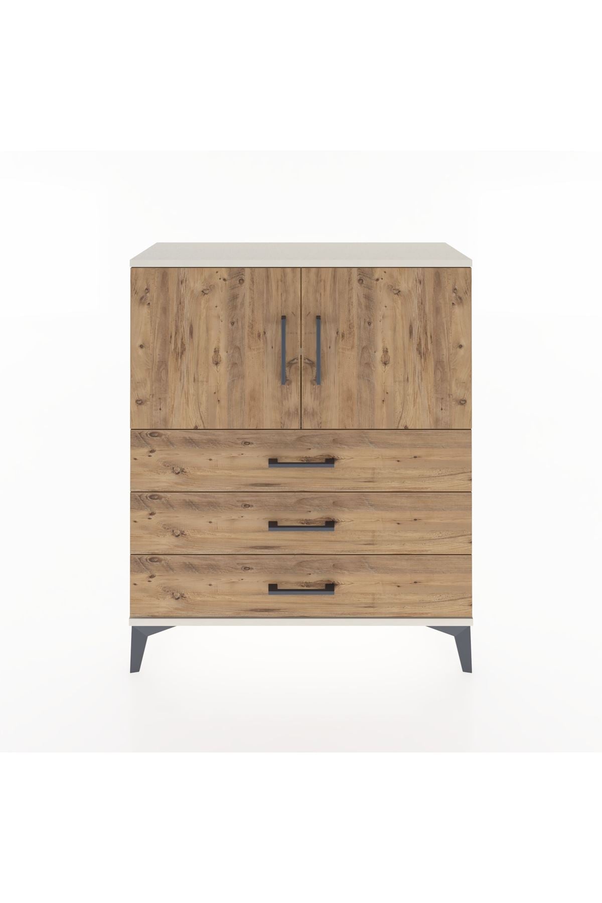 Arges Şifonyer 2 Raflı 3 Çekmeceli 2 Kapaklı 88x30x106 - S05M007V3A