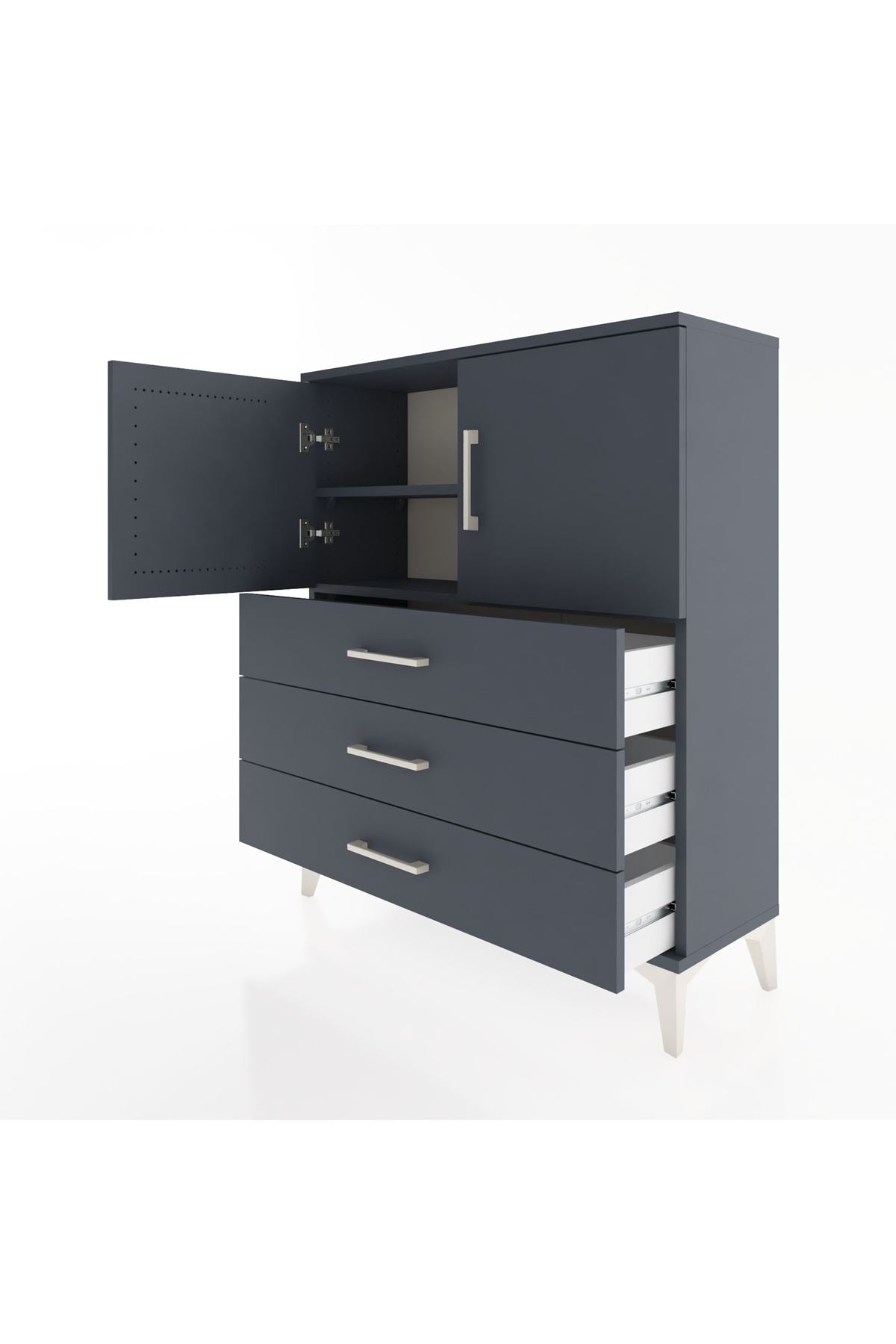 Arges Şifonyer 2 Raflı 3 Çekmeceli 2 Kapaklı 88x30x106 - S05M007V5A