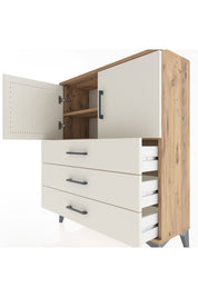 Arges Şifonyer 2 Raflı 3 Çekmeceli 2 Kapaklı 88x30x106 - S05M007V7A