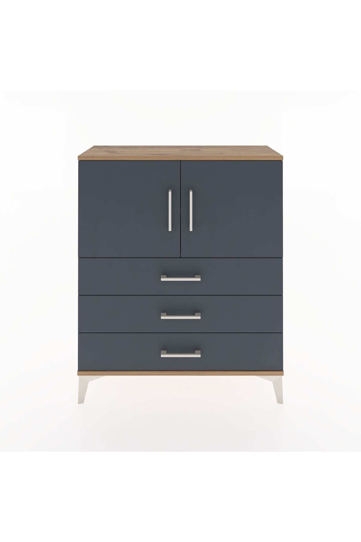 Arges Şifonyer 2 Raflı 3 Çekmeceli 2 Kapaklı 88x30x106 - S05M007V8A