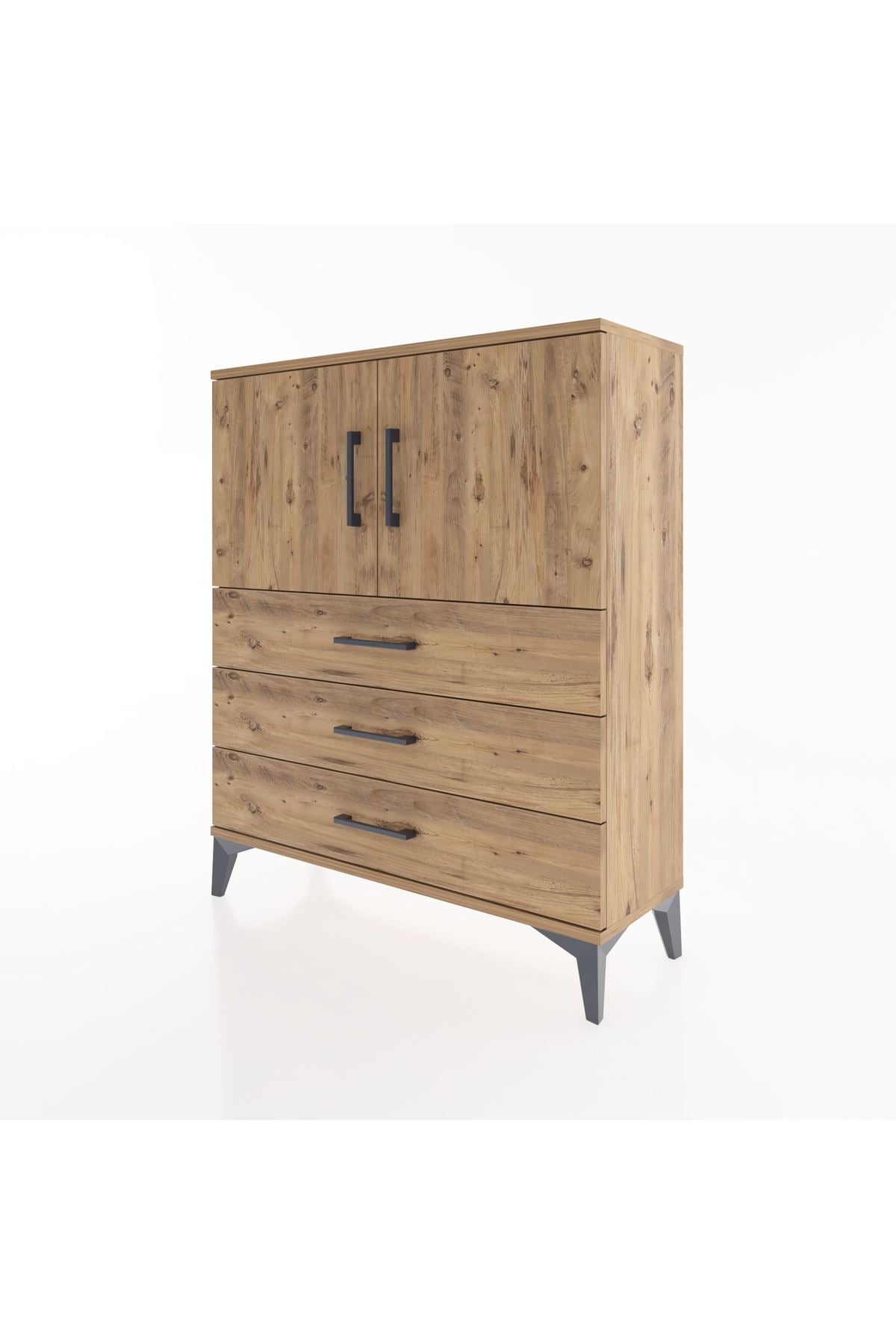 Arges Şifonyer 2 Raflı 3 Çekmeceli 2 Kapaklı 88x30x106 - S05M007V9A
