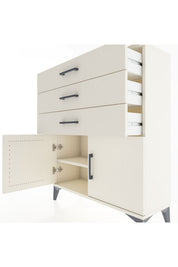 Arges Şifonyer Tek Raflı 3 Çekmeceli 2 Kapaklı 88x30x106 - S05M008V1A
