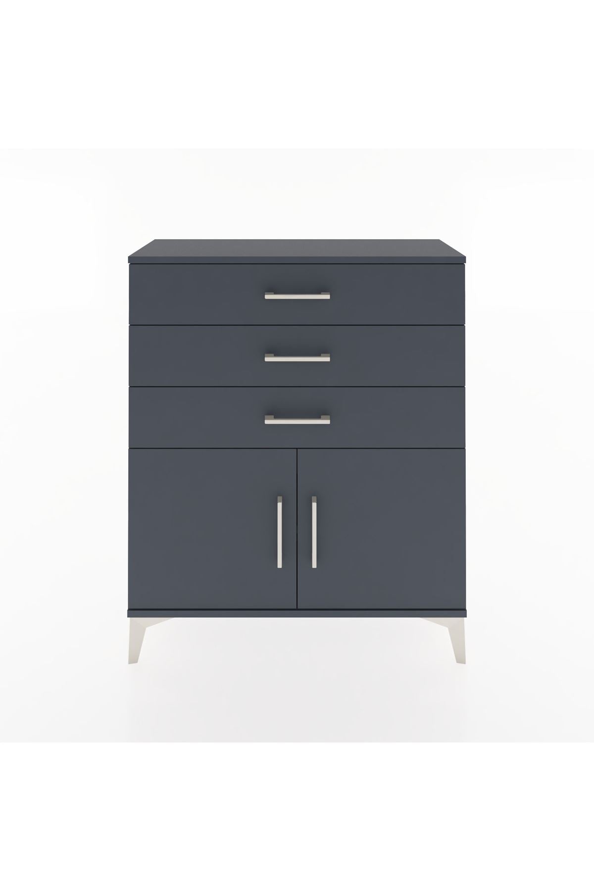 Arges Şifonyer Tek Raflı 3 Çekmeceli 2 Kapaklı 88x30x106 - S05M008V5A