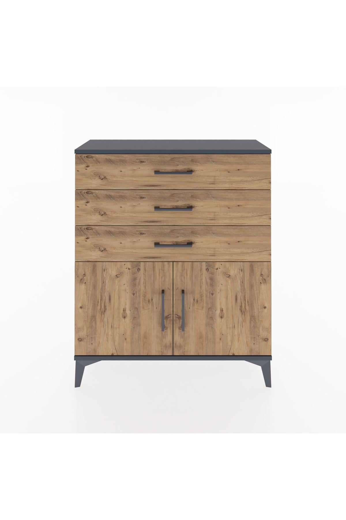 Arges Şifonyer Tek Raflı 3 Çekmeceli 2 Kapaklı 88x30x106 - S05M008V6A
