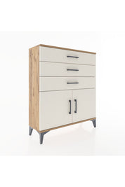 Arges Şifonyer Tek Raflı 3 Çekmeceli 2 Kapaklı 88x30x106 - S05M008V7A