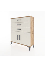 Arges Şifonyer Tek Raflı 3 Çekmeceli 2 Kapaklı 88x30x106 - S05M008V7A