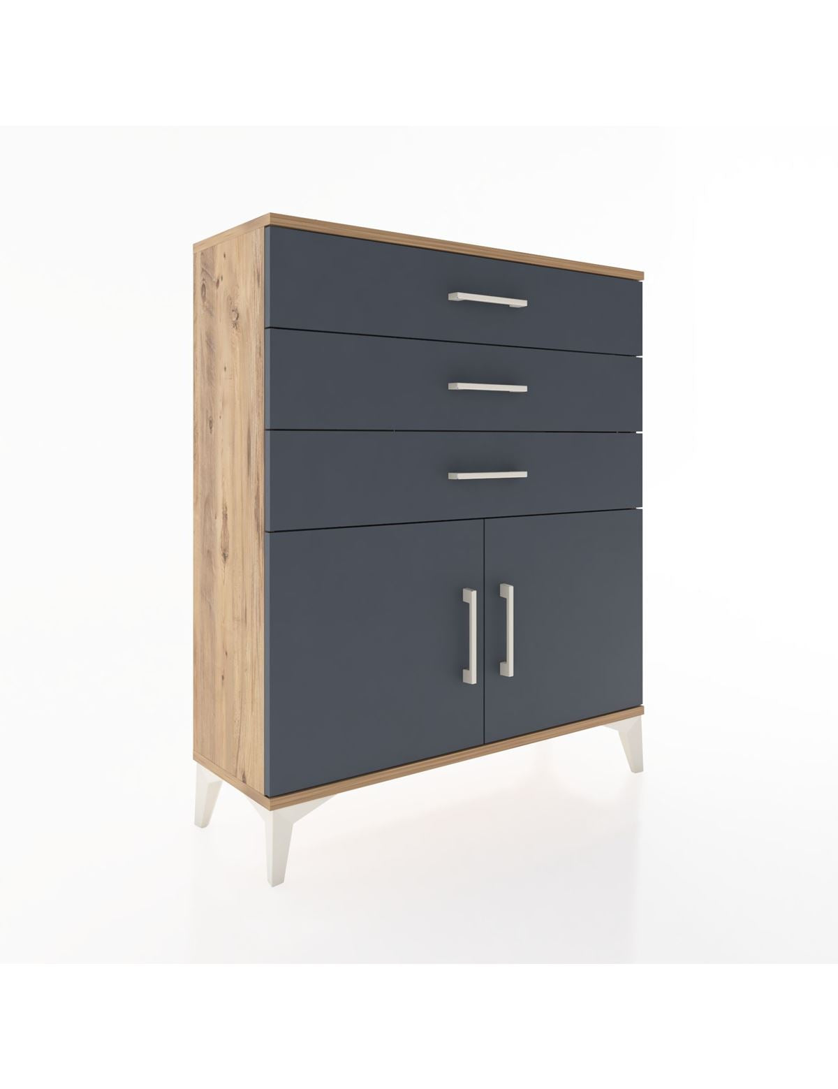 Arges Şifonyer Tek Raflı 3 Çekmeceli 2 Kapaklı 88x30x106 - S05M008V8A