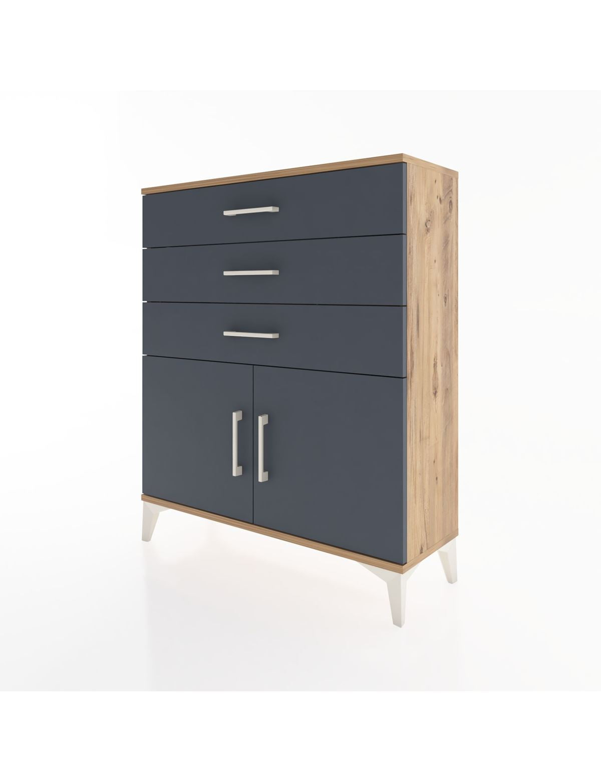 Arges Şifonyer Tek Raflı 3 Çekmeceli 2 Kapaklı 88x30x106 - S05M008V8A