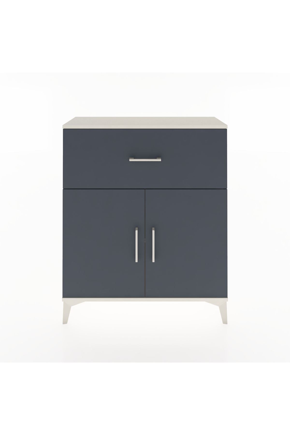Arges Şifonyer Tek Raflı Tek Çekmeceli 2 Kapaklı 88x30x106 - S05M009V2A