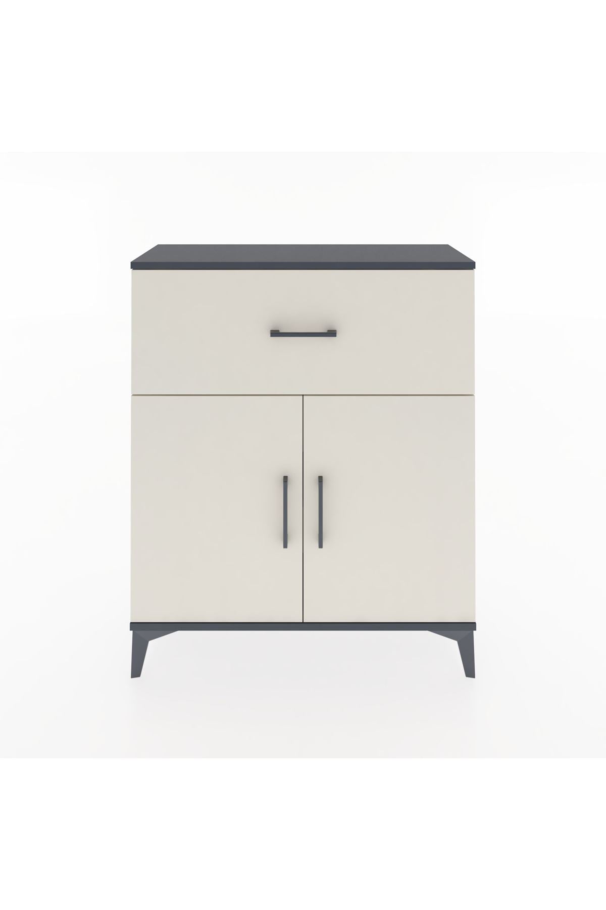 Arges Şifonyer Tek Raflı Tek Çekmeceli 2 Kapaklı 88x30x106 - S05M009V4A
