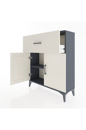 Arges Şifonyer Tek Raflı Tek Çekmeceli 2 Kapaklı 88x30x106 - S05M009V4A