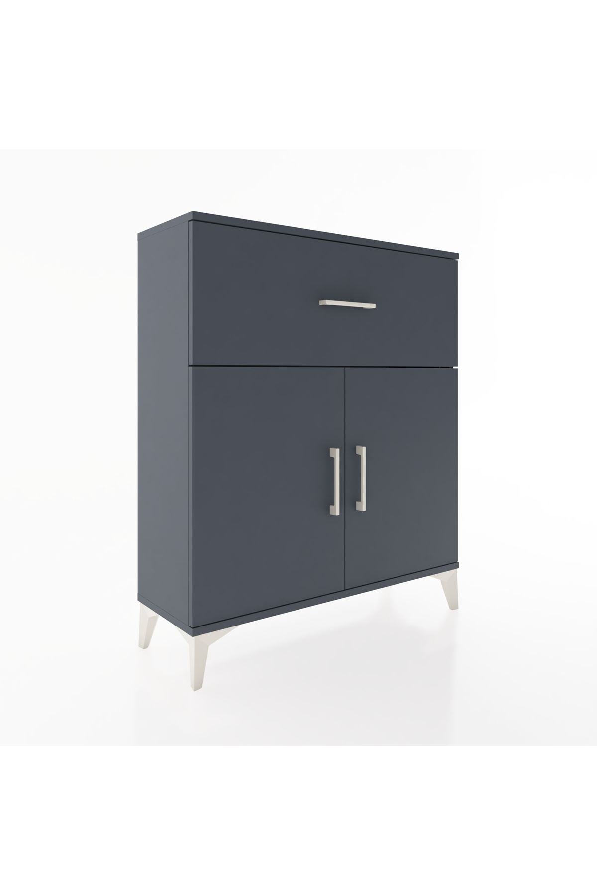 Arges Şifonyer Tek Raflı Tek Çekmeceli 2 Kapaklı 88x30x106 - S05M009V5A
