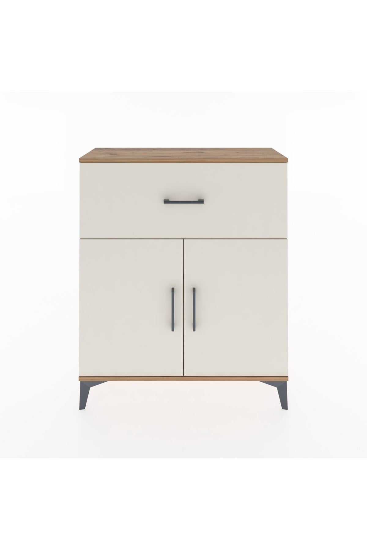 Arges Şifonyer Tek Raflı Tek Çekmeceli 2 Kapaklı 88x30x106 - S05M009V7A