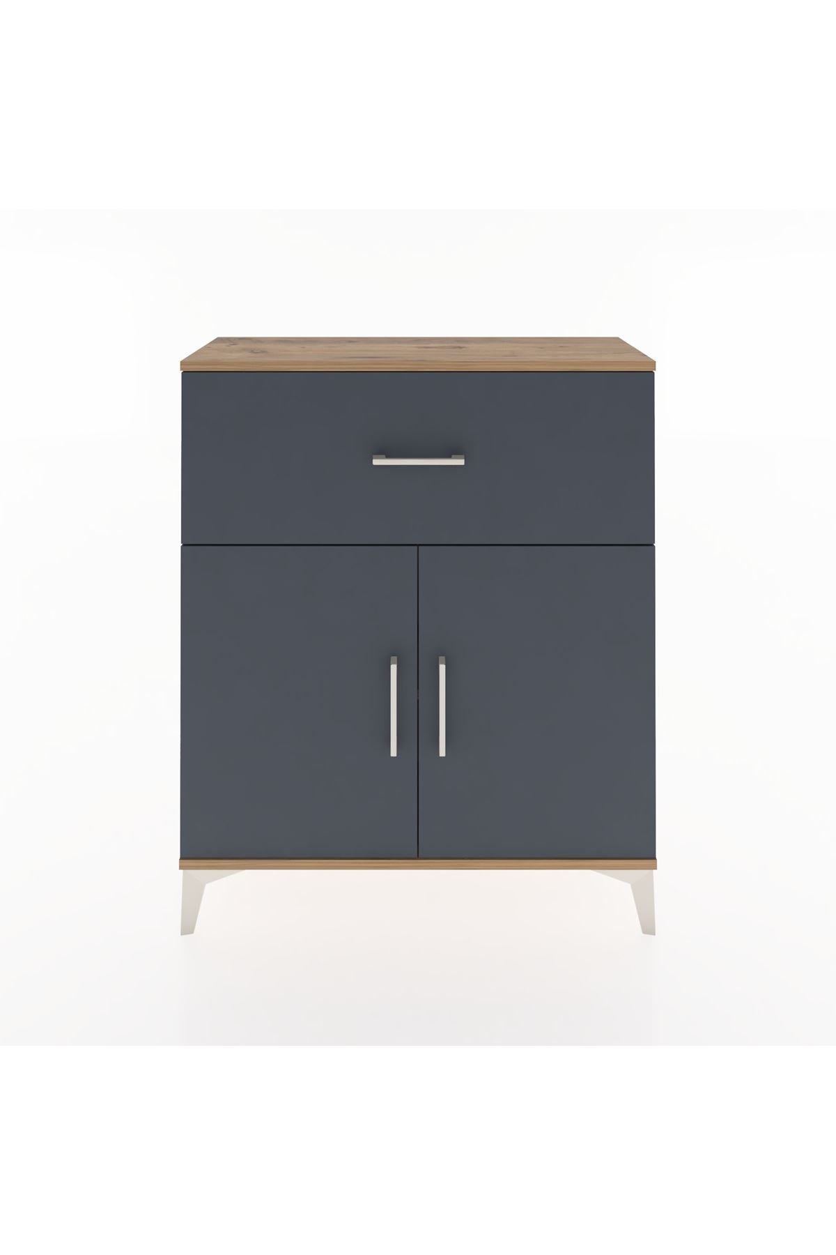 Arges Şifonyer Tek Raflı Tek Çekmeceli 2 Kapaklı 88x30x106 - S05M009V8A