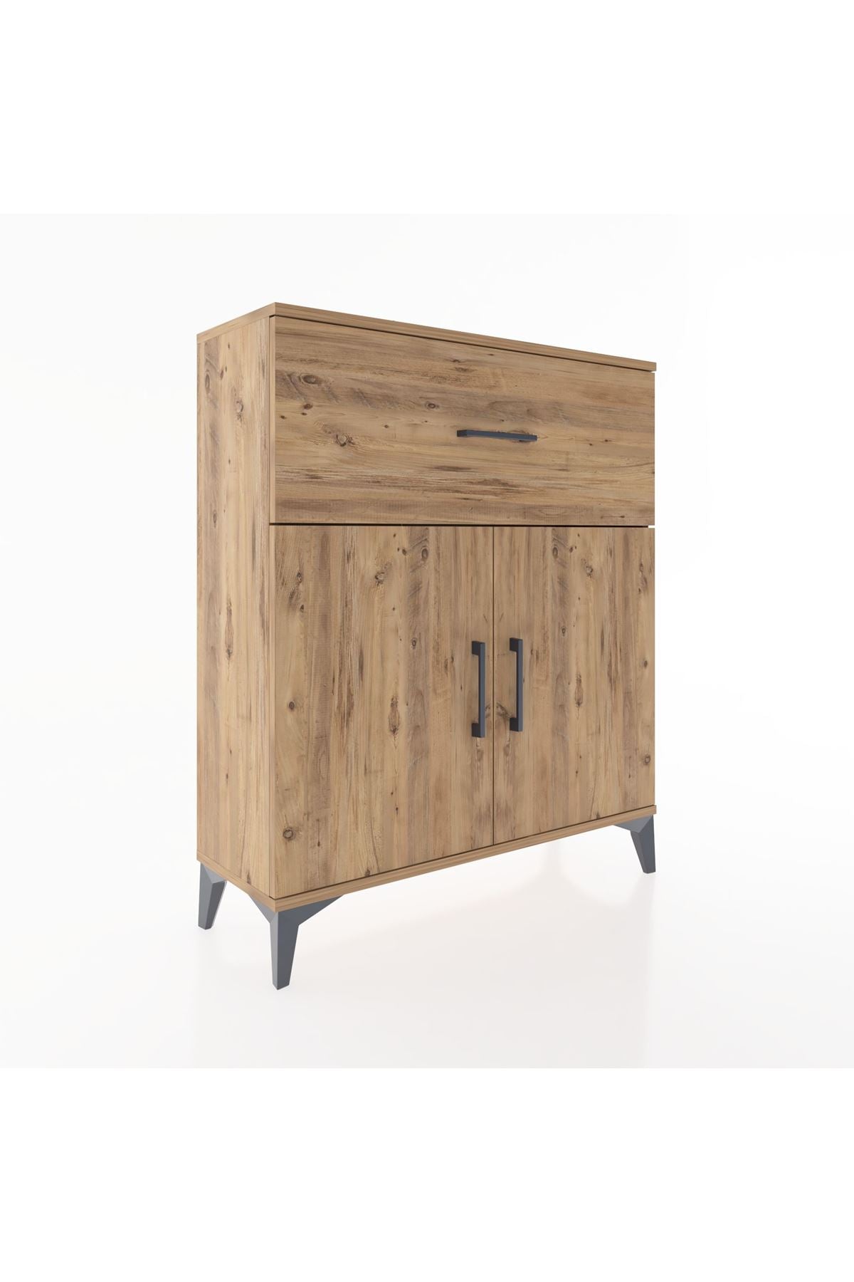 Arges Şifonyer Tek Raflı Tek Çekmeceli 2 Kapaklı 88x30x106 - S05M009V9A