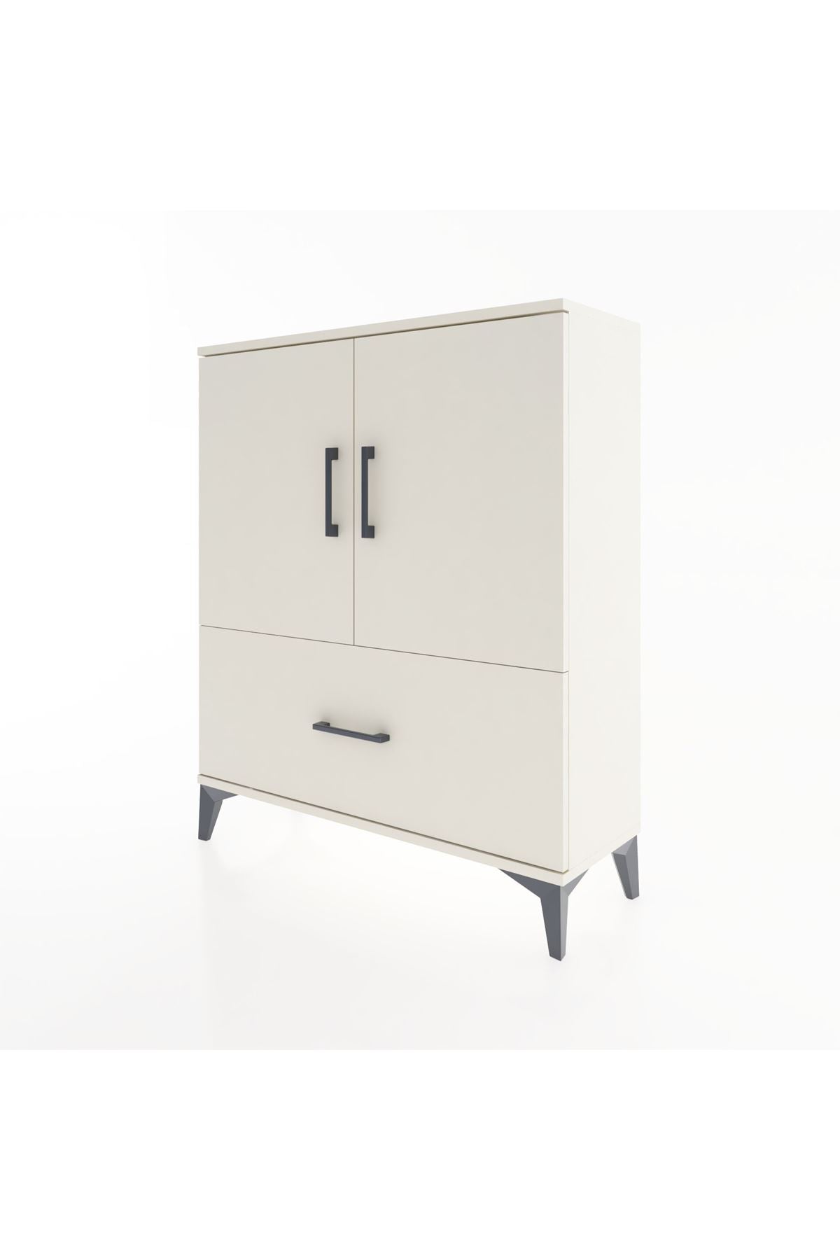 Arges Şifonyer 2 Raflı Tek Çekmeceli 2 Kapaklı 88x30x106 - S05M010V1A