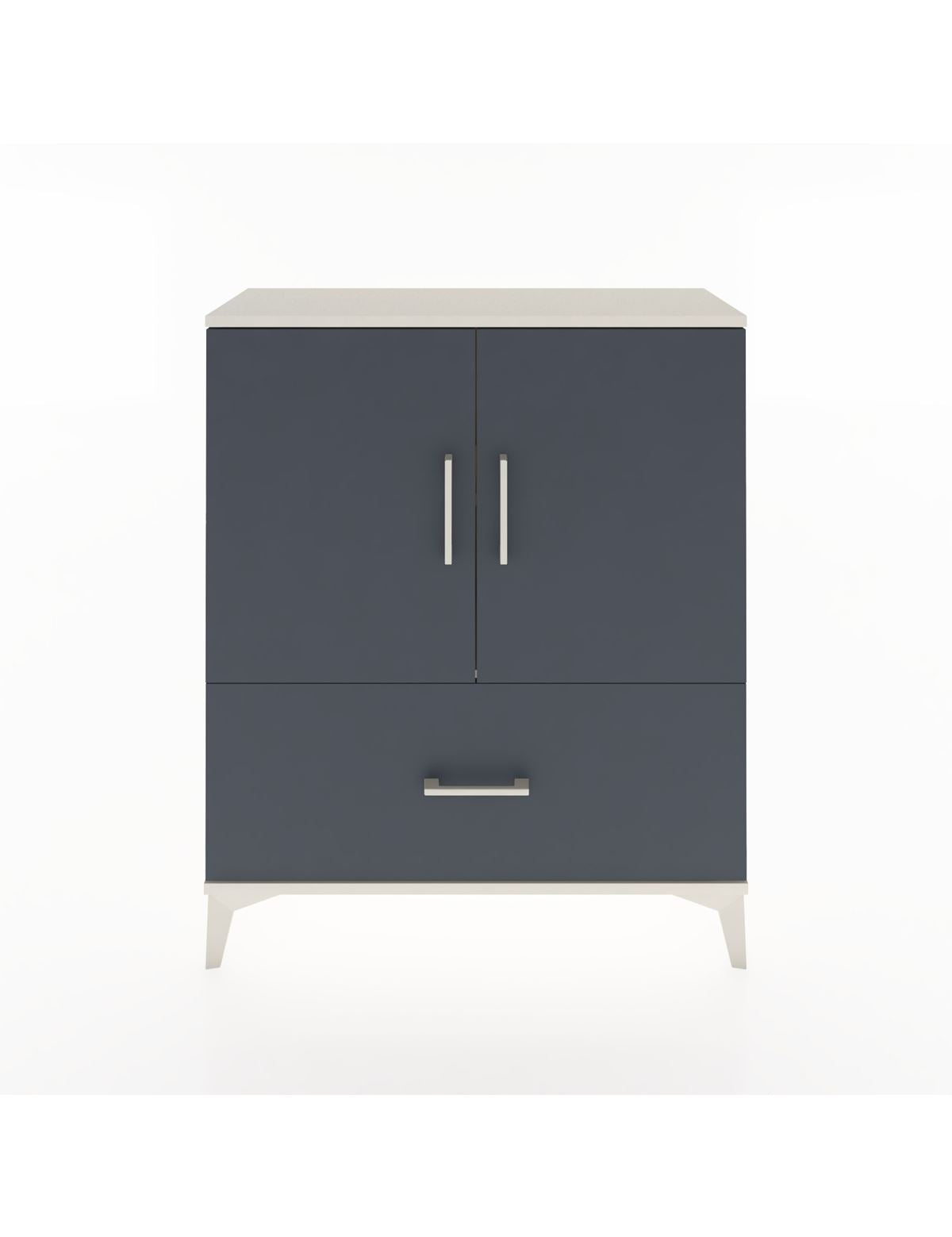 Arges Şifonyer 2 Raflı Tek Çekmeceli 2 Kapaklı 88x30x106 - S05M010V2A