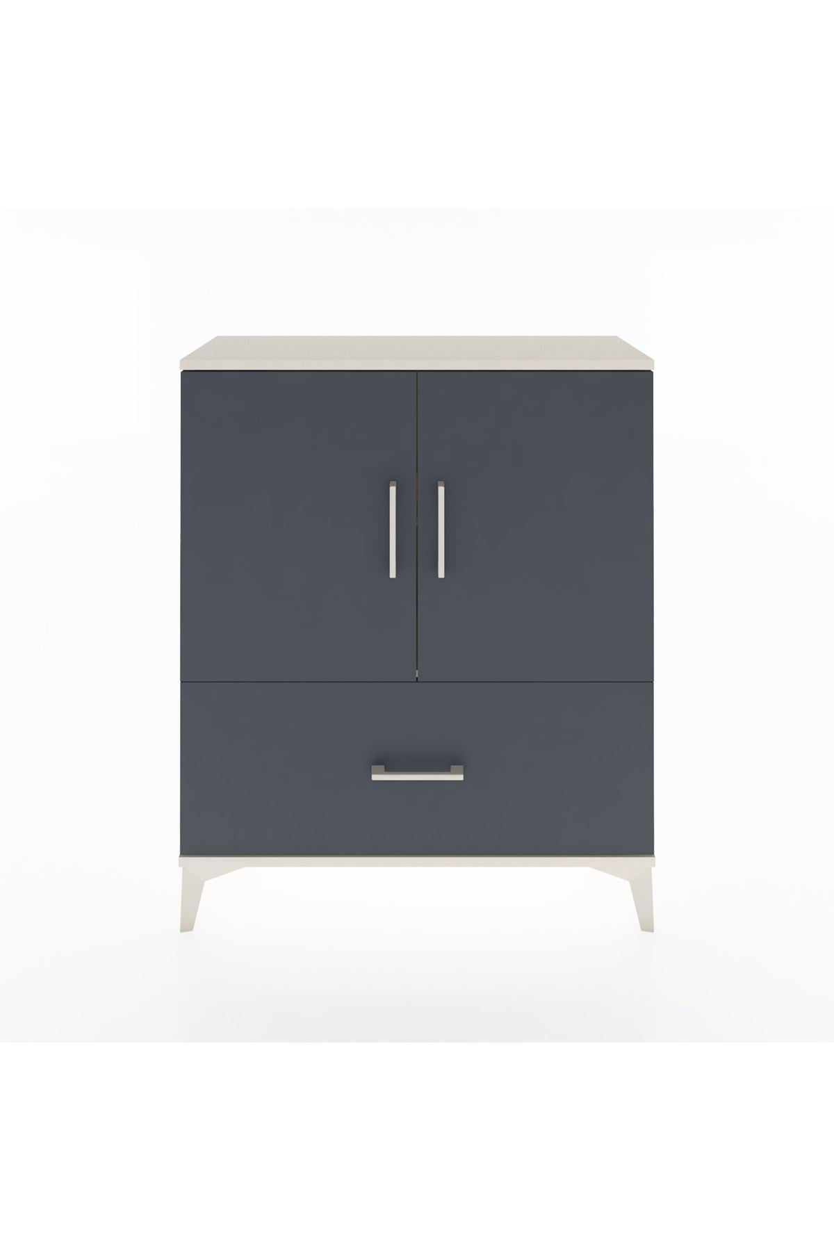 Arges Şifonyer 2 Raflı Tek Çekmeceli 2 Kapaklı 88x30x106 - S05M010V2A